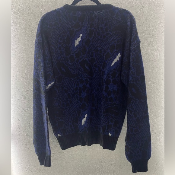Vintage Snake Print Peter England Chunky Oversized Sweater Medium - Picture 4 of 4